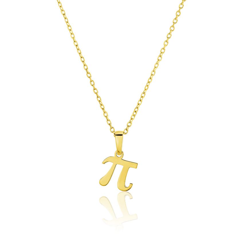 Μενταγιόν Alphabet γράμμα ''π'' από χρυσό 18Κ