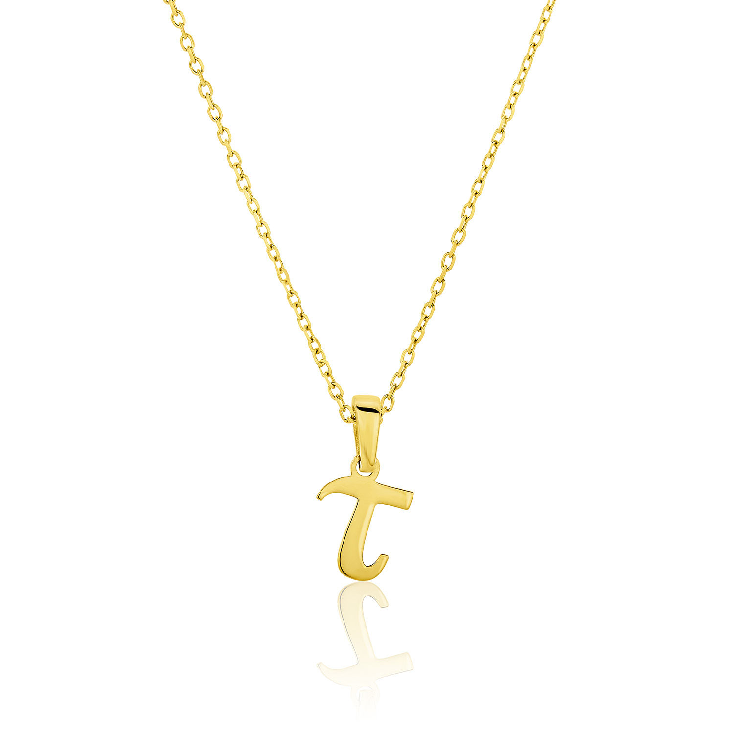 Μενταγιόν Alphabet γράμμα ''τ'' από χρυσό 18Κ