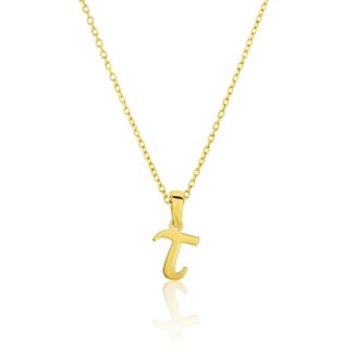 Μενταγιόν Alphabet γράμμα ''τ'' από χρυσό 18Κ