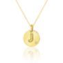 Μενταγιόν Alphabet μονόγραμμα ''J'' από χρυσό 18Κ με διαμάντι μπριγιάν