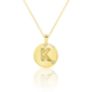 Μενταγιόν Alphabet μονόγραμμα ''K'' από χρυσό 18Κ με διαμάντι μπριγιάν