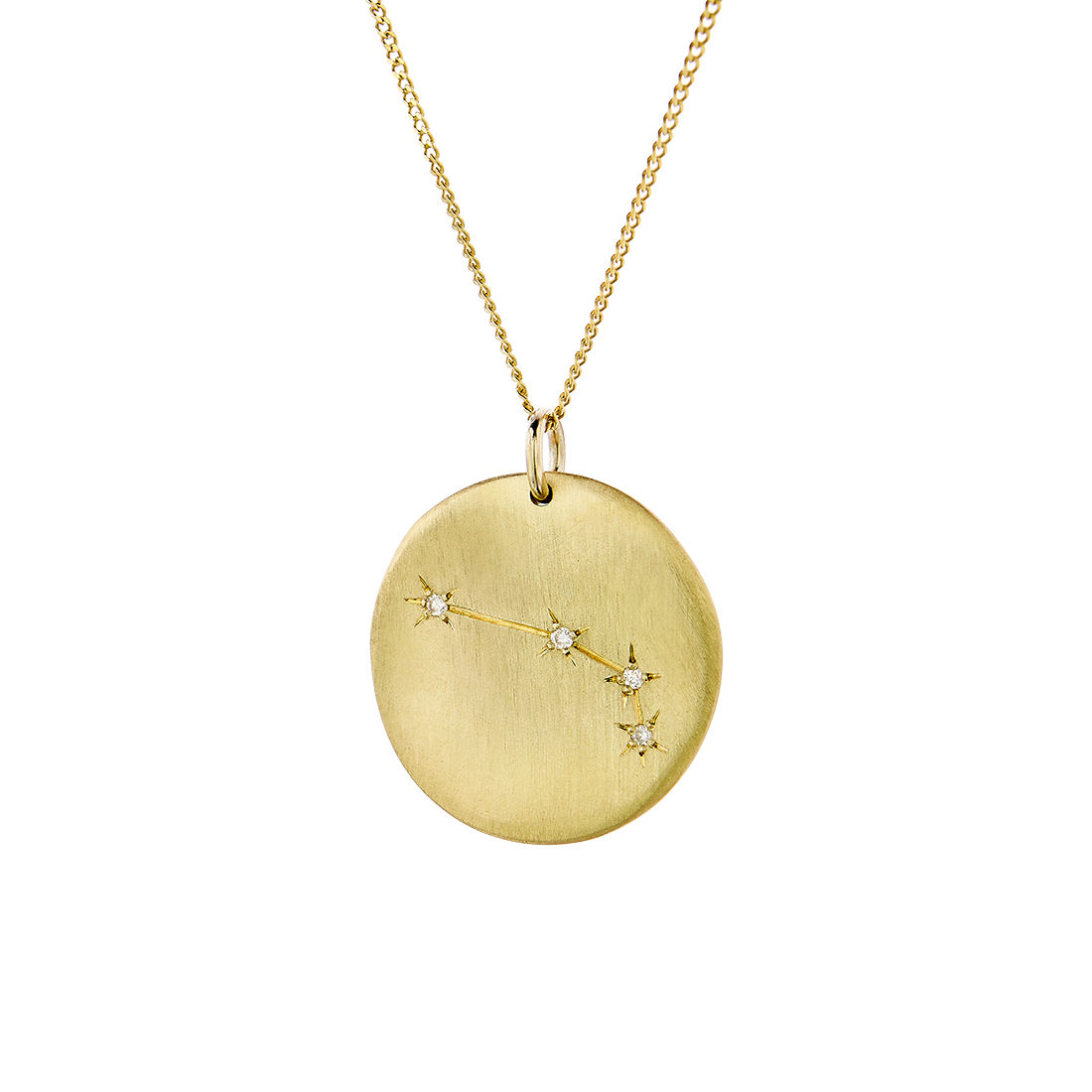 Μενταγιόν Constellation Κριός από χρυσό 9Κ με διαμάντια μπριγιάν 