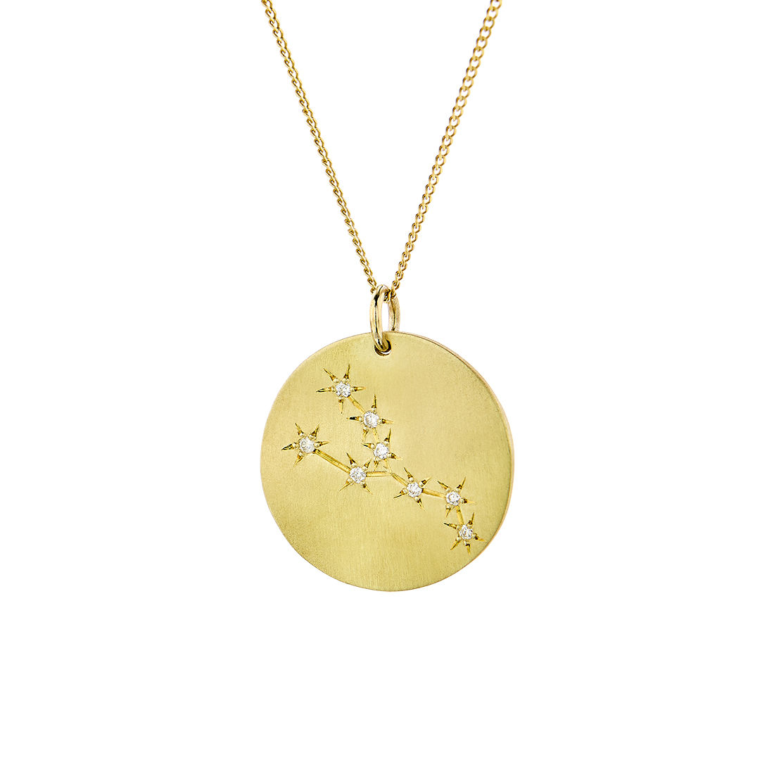 Μενταγιόν Constellation Ταύρος από χρυσό 9Κ με διαμάντια μπριγιάν 