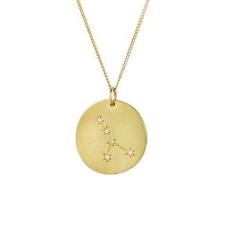 Μενταγιόν Constellation Καρκίνος από χρυσό 9Κ με διαμάντια μπριγιάν
