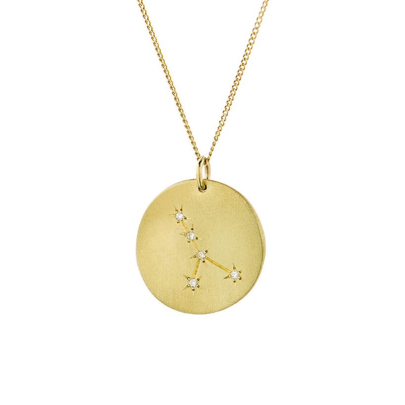 Μενταγιόν Constellation Καρκίνος από χρυσό 9Κ με διαμάντια μπριγιάν