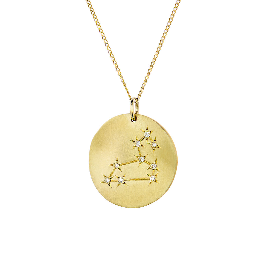 Μενταγιόν Constellation Λέων από χρυσό 9Κ με διαμάντια μπριγιάν