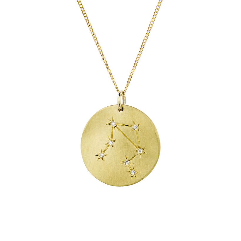 Μενταγιόν Constellation Ζυγός από χρυσό 9Κ με διαμάντια μπριγιάν 