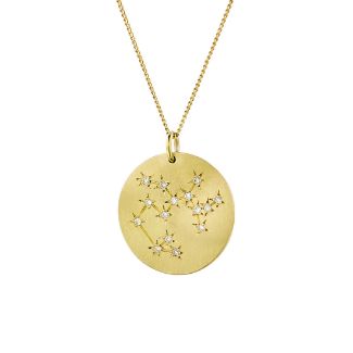 Μενταγιόν Constellation Τοξότης από χρυσό 9Κ με διαμάντια μπριγιάν 