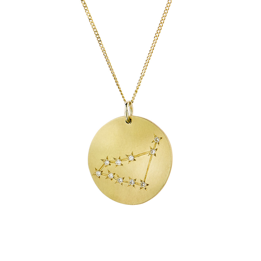 Μενταγιόν Constellation Αιγόκερως από χρυσό 9Κ με διαμάντια μπριγιάν 