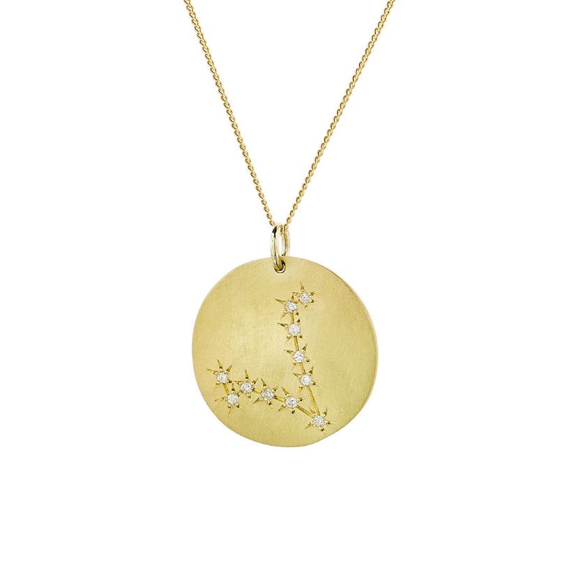 Μενταγιόν Constellation Ιχθύς από χρυσό 9Κ με διαμάντια μπριγιάν 