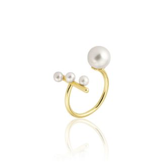 Δαχτυλίδι Pearls από χρυσό 18Κ με freshwater pearls