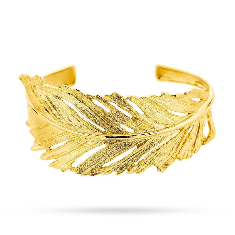 Βραχιόλι Gaia Gold από χρυσό 18Κ με σχέδιο φύλλο