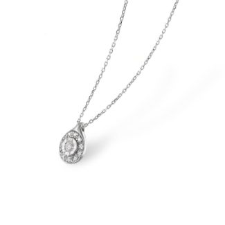 Κολιέ Diamonds από λευκό χρυσό 18Κ με διαμάντια μπριγιάν