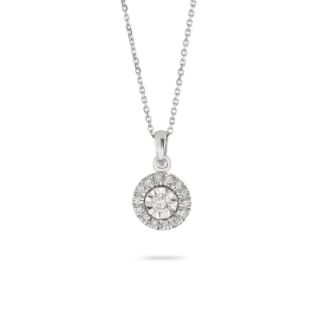 Κολιέ Diamonds από λευκό χρυσό 18Κ με διαμάντια μπριγιάν