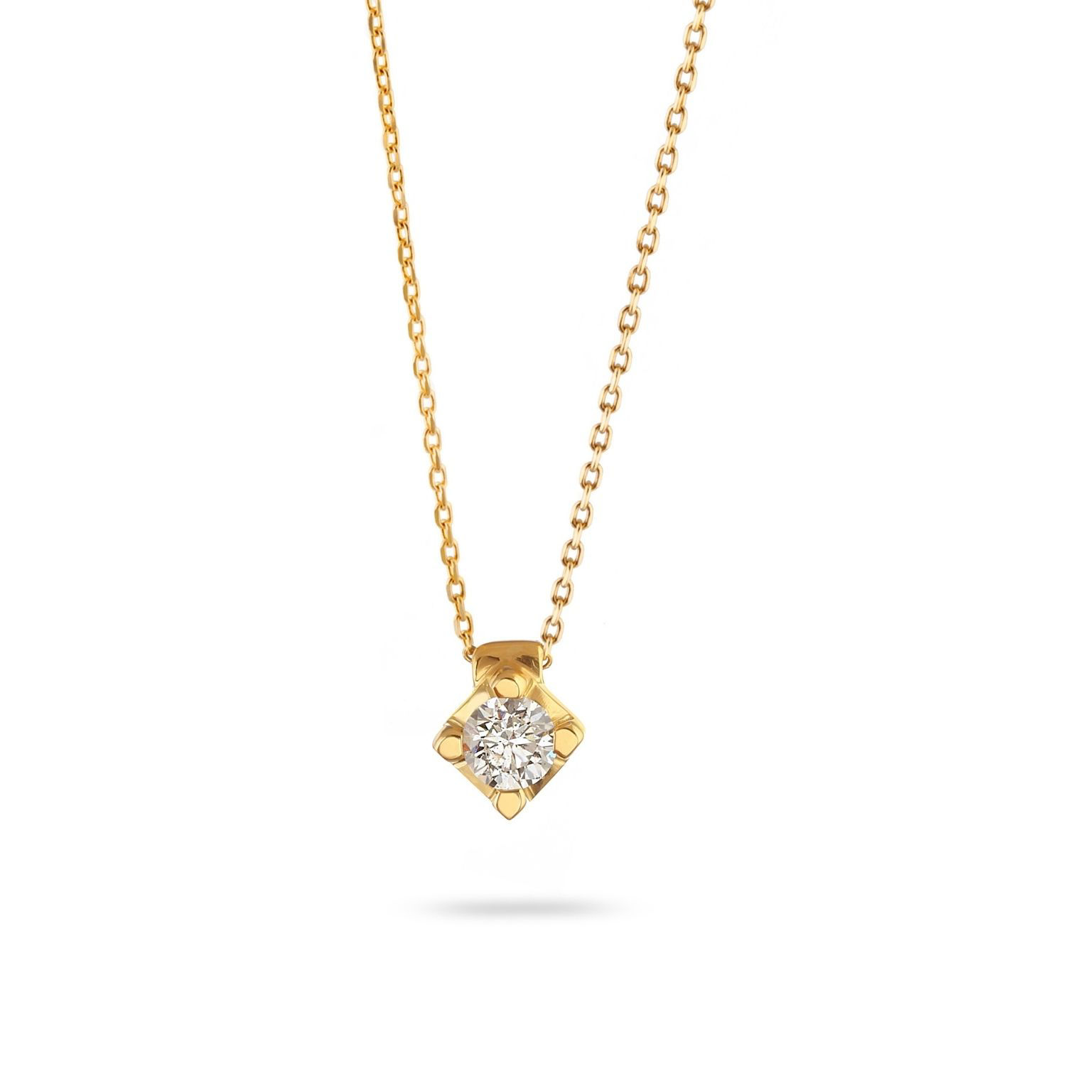 Κολιέ Diamonds από χρυσό 18Κ με διαμάντι μπριγιάν