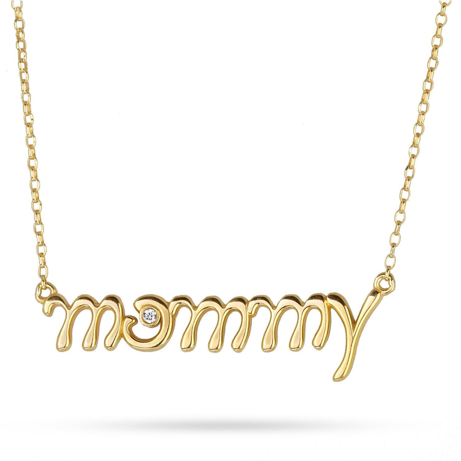 Κολιέ Lexis ''mommy'' από επιχρυσωμένο ασήμι 925⁰ με ζιργκόν