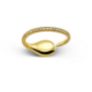 Δαχτυλίδι Mamba από χρυσό 18K με σμαράγδι pear και διαμάντια μπριγιάν