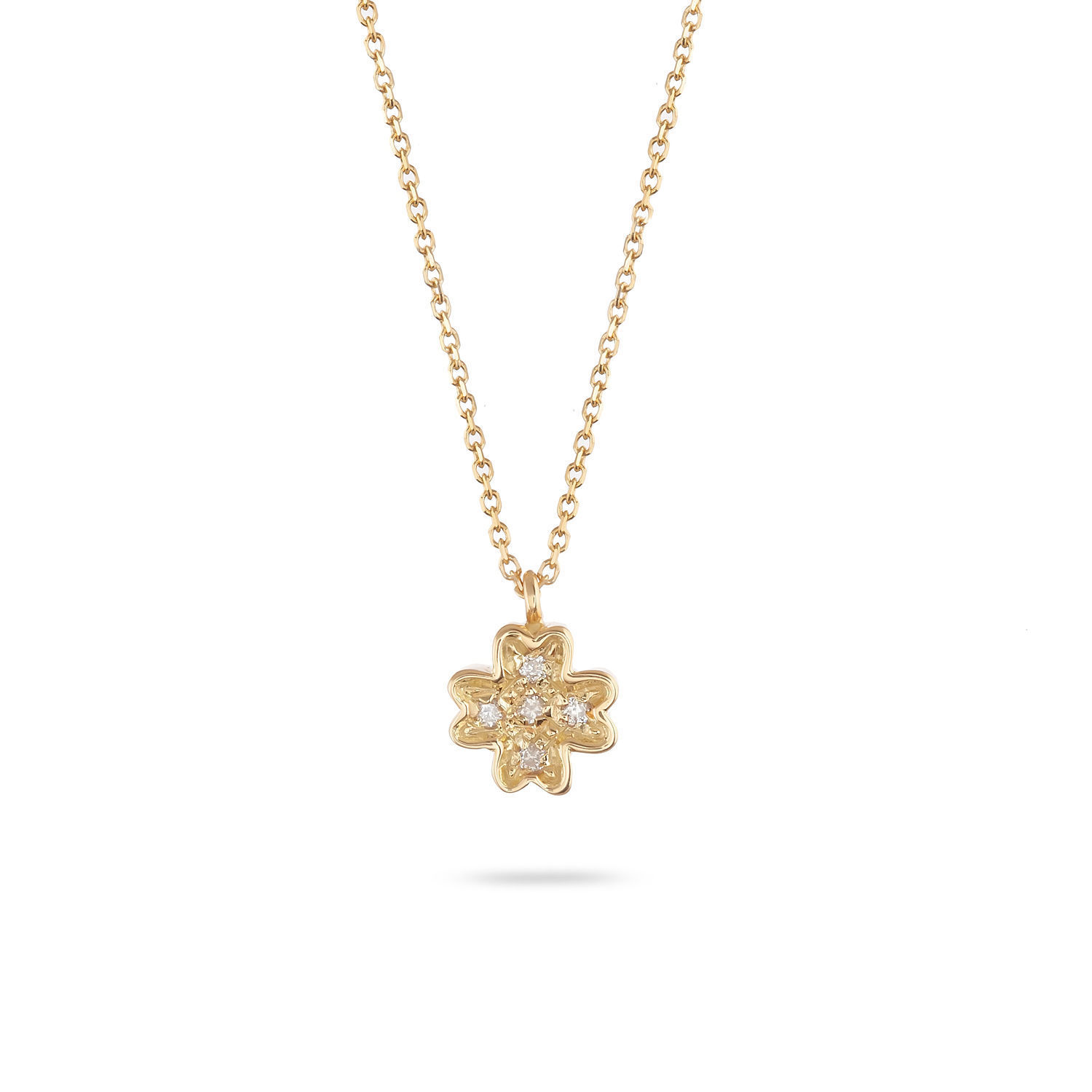 Μενταγιόν Symbols Τριφύλλι  από χρυσό 18Κ με διαμάντια μπριγιάν