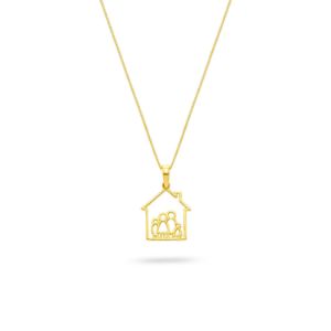 Μενταγιόν Symbols Family House από χρυσό 18K 