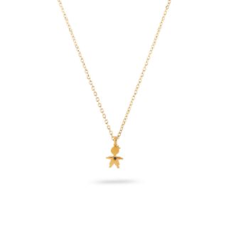 Μενταγιόν Symbols Αγοράκι από χρυσό 18K με μπλε ζαφείρι