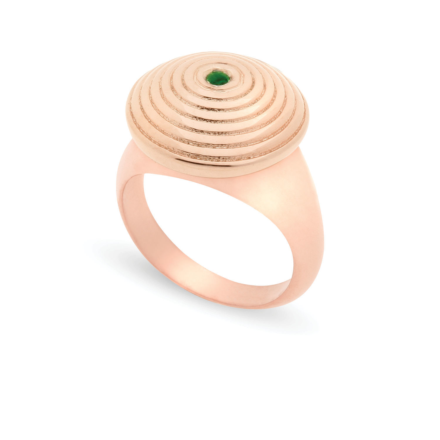 Δαχτυλίδι Chevalier από ροζ επιχρυσωμένο ασήμι 925° με τσαβορίτη