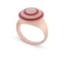 Δαχτυλίδι Chevalier από ροζ επιχρυσωμένο ασήμι 925° με βυσσινί σμάλτο