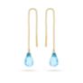 Σκουλαρίκια Mini Drops από χρυσό 18K με blue topaz
