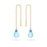 Σκουλαρίκια Mini Drops από χρυσό 18K με blue topaz