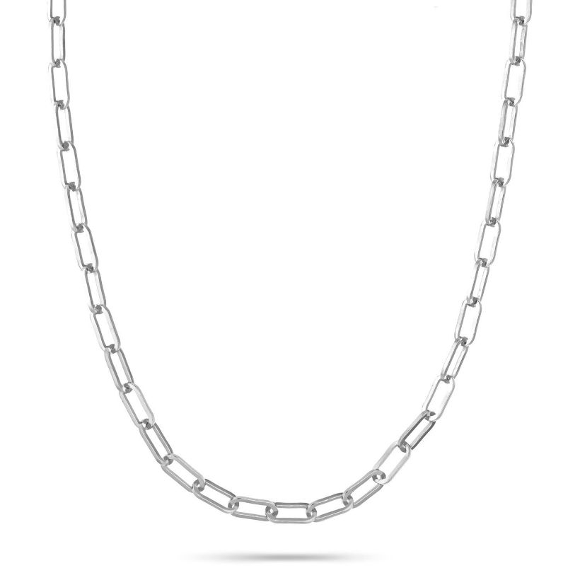 Κολιέ αλυσίδα Skin από επιροδιωμένο ασήμι 925°