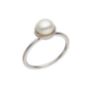Δαχτυλίδι από επιροδιωμένο ασήμι 925° με freshwater pearl