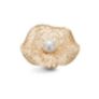 Δαχτυλίδι Artisanal από επιχρυσωμένο ασήμι 925° με freshwater pearl