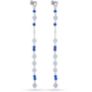 Σκουλαρίκια Swing από επιροδιωμένο ασήμι 925° με μπλε αχάτη