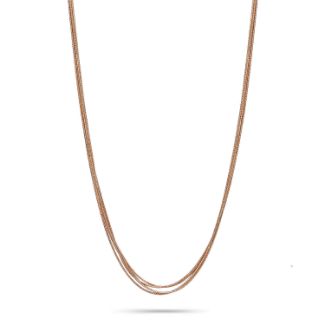 Κολιέ Skin από ροζ επιχρυσωμένο ασήμι 925°