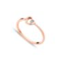 Δαχτυλίδι LiLaLove από ροζ χρυσό 18K με διαμάντι μπριγιάν
