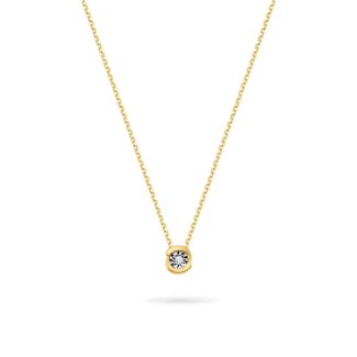 Κολιέ Diamonds από χρυσό 18K με διαμάντι μπριγιάν