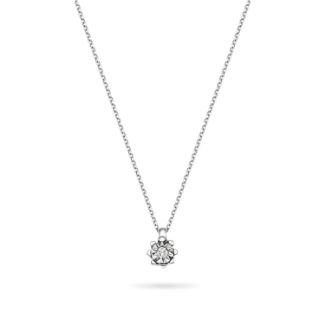 Κολιέ Diamonds από λευκό χρυσό 18K με διαμάντι μπριγιάν