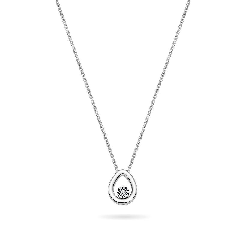 Κολιέ Diamonds από λευκό χρυσό 18K με διαμάντι μπριγιάν