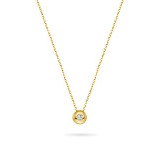 Κολιέ Diamonds από χρυσό 18K με διαμάντι μπριγιάν
