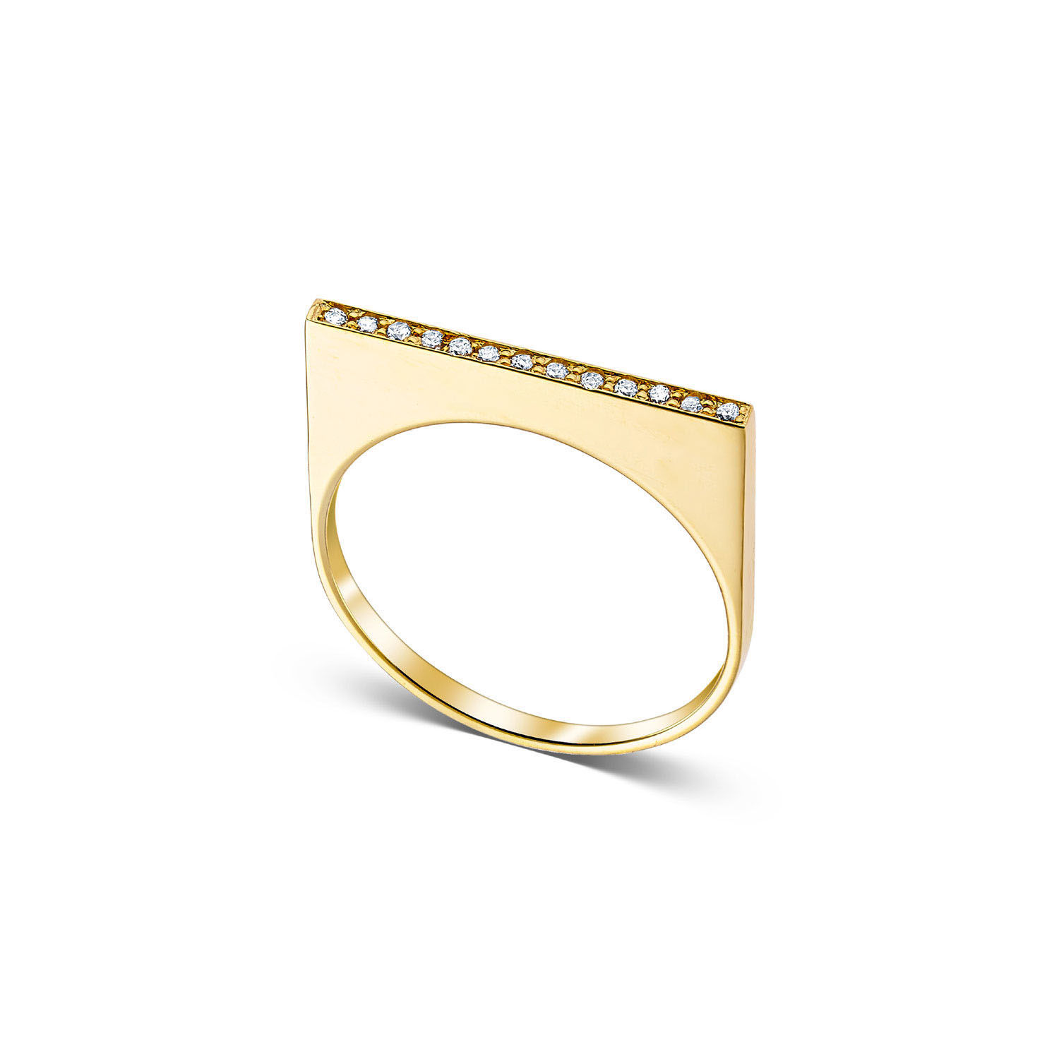 Δαχτυλίδι Aurum από χρυσό 14Κ με ζιργκόν