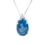 Κολιέ Gems από λευκό χρυσό 18K με London blue topaz και διαμάντι μπριγιάν