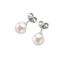 Σκουλαρίκια Pearls από λευκό χρυσό 18K με freshwater pearls