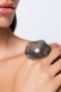 Δαχτυλίδι Artisanal από μαύρο επιροδιωμένο ασήμι 925° με freshwater pearl