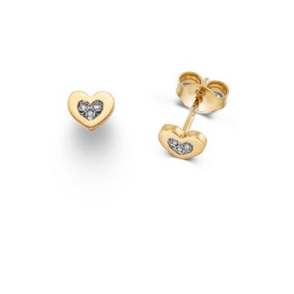 Σκουλαρίκια LiLaLove από χρυσό 18K με διαμάντια μπριγιάν