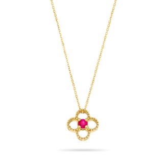 Κολιέ Gems από χρυσό 18K με ρουμπίνι