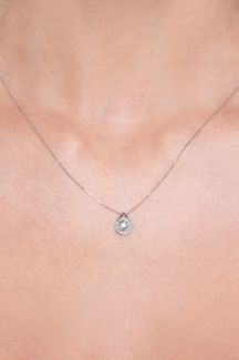Κολιέ Diamonds από λευκό χρυσό 18Κ με διαμάντια μπριγιάν