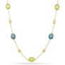 Κολιέ Secret Garden από χρυσό 14K με  London blue topaz και περίδοτο