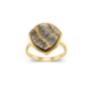 Δαχτυλίδι Iris από επιχρυσωμένο ασήμι 925° με αχάτη