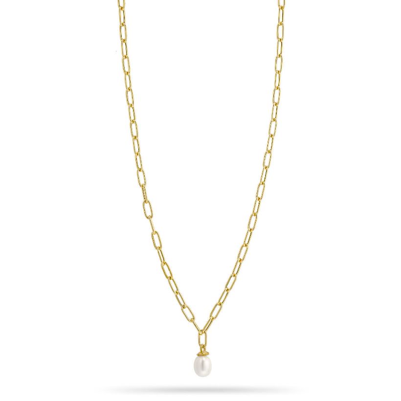 Κολιέ Skin από επιχρυσωμένο ασήμι 925° με freshwater pearl