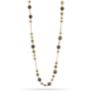 Κολιέ Swing από επιχρυσωμένο ασήμι 925° με tiger's eye και cat's eye stones