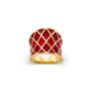 Δαχτυλίδι Pop 23 από επιχρυσωμένο ασήμι 925° με κόκκινο σμάλτο